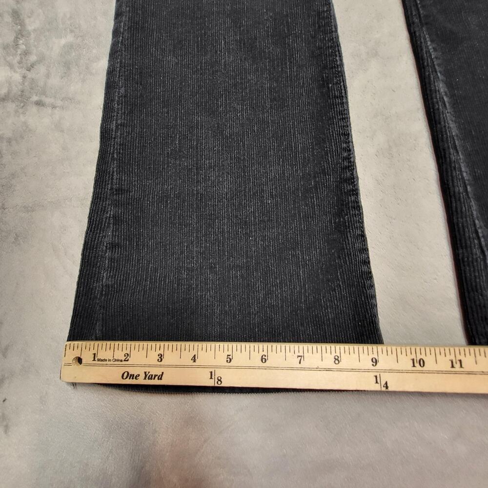 KUT From The Kloth Pants Womens 12 Black Corduroy Flared Logo Easy Care - Picture 5 of 10